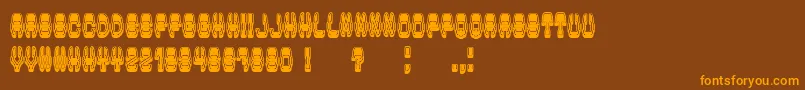 ModishFilled Font – Orange Fonts on Brown Background
