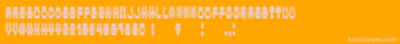 ModishFilled-fontti – vaaleanpunaiset fontit oranssilla taustalla
