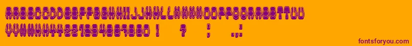 フォントModishFilled – オレンジの背景に紫のフォント