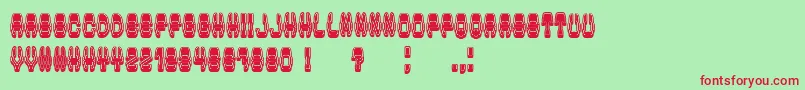 ModishFilled Font – Red Fonts on Green Background