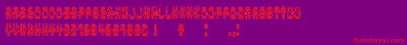 フォントModishFilled – 紫の背景に赤い文字