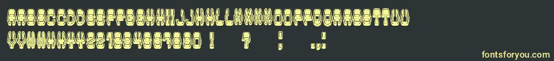 ModishFilled Font – Yellow Fonts on Black Background