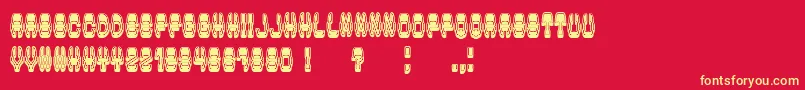 ModishFilled Font – Yellow Fonts on Red Background