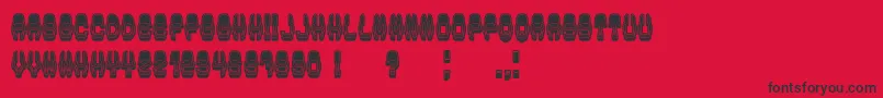 Шрифт ModishGradient – чёрные шрифты на красном фоне