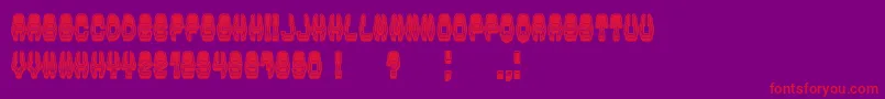 Fonte ModishGradient – fontes vermelhas em um fundo violeta