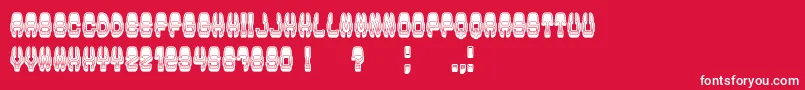 ModishGradient Font – White Fonts on Red Background