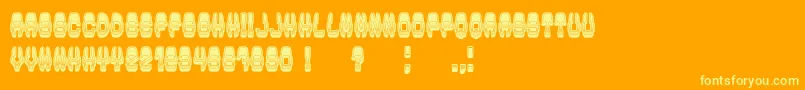 ModishGradient Font – Yellow Fonts on Orange Background