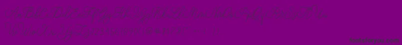 modista script Font – Black Fonts on Purple Background