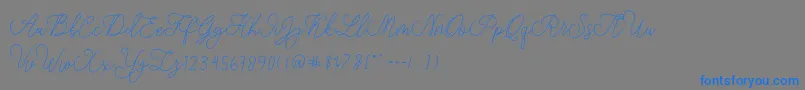 Saiba mais sobre a fonte modista script Fonte modista script – fontes azuis em um fundo cinza