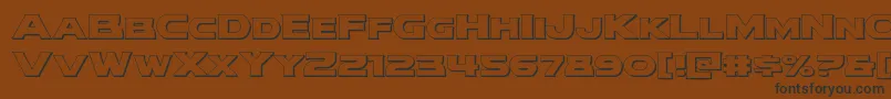modithorson3d Font – Black Fonts on Brown Background