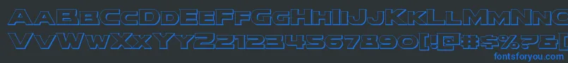 modithorson3d Font – Blue Fonts on Black Background