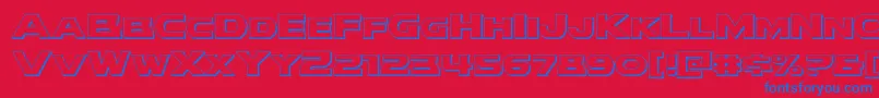 modithorson3d Font – Blue Fonts on Red Background