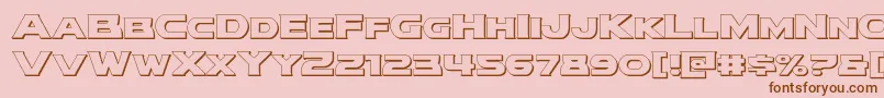 modithorson3d Font – Brown Fonts on Pink Background