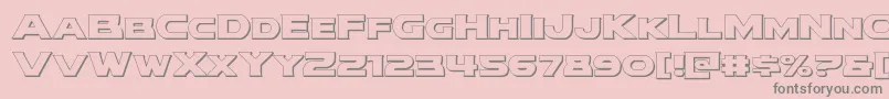 modithorson3d Font – Gray Fonts on Pink Background