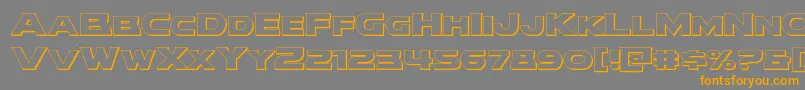 modithorson3d Font – Orange Fonts on Gray Background