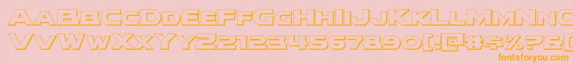 modithorson3d Font – Orange Fonts on Pink Background
