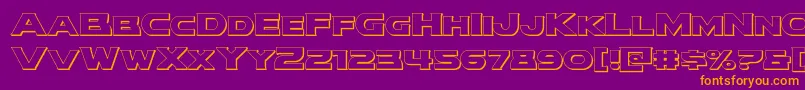 modithorson3d Font – Orange Fonts on Purple Background