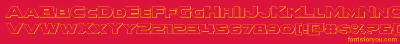 modithorson3d Font – Orange Fonts on Red Background