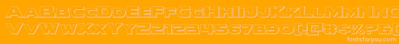 modithorson3d Font – Pink Fonts on Orange Background