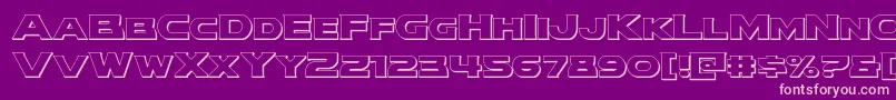 modithorson3d Font – Pink Fonts on Purple Background