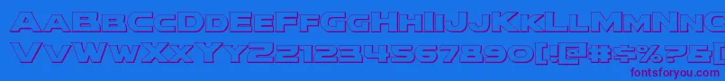 modithorson3d Font – Purple Fonts on Blue Background