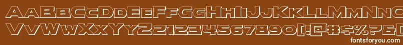modithorson3d Font – White Fonts on Brown Background
