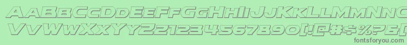 modithorson3dital Font – Gray Fonts on Green Background