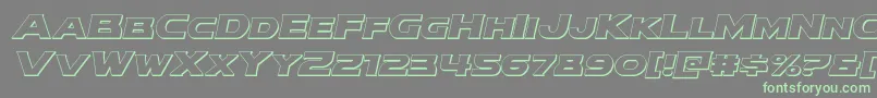 modithorson3dital Font – Green Fonts on Gray Background