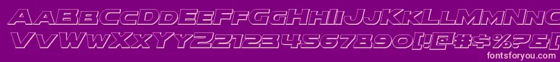 modithorson3dital Font – Pink Fonts on Purple Background