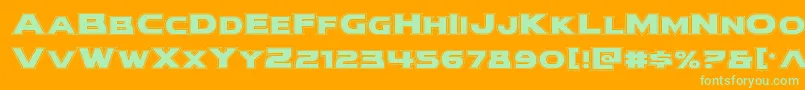 modithorsonacad Font – Green Fonts on Orange Background