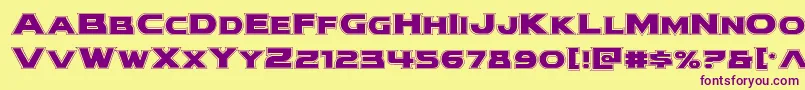 modithorsonacad Font – Purple Fonts on Yellow Background
