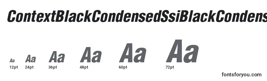 Größen der Schriftart ContextBlackCondensedSsiBlackCondensedItalic