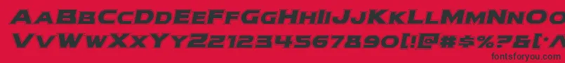 modithorsonacadital Font – Black Fonts on Red Background