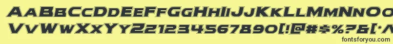 modithorsonacadital Font – Black Fonts on Yellow Background