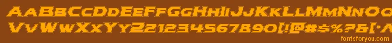 modithorsonacadital Font – Orange Fonts on Brown Background