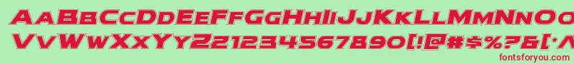 modithorsonacadital Font – Red Fonts on Green Background