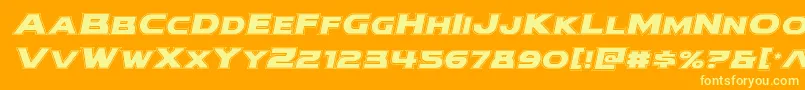 modithorsonacadital Font – Yellow Fonts on Orange Background