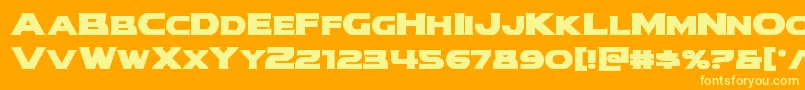 modithorsonbold Font – Yellow Fonts on Orange Background