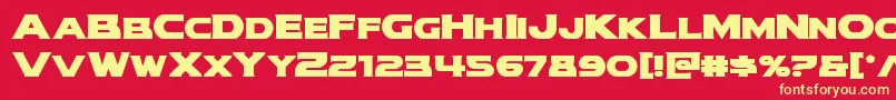 modithorsonbold Font – Yellow Fonts on Red Background