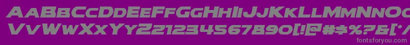 modithorsonboldital-Schriftart – Graue Schriften auf violettem Hintergrund