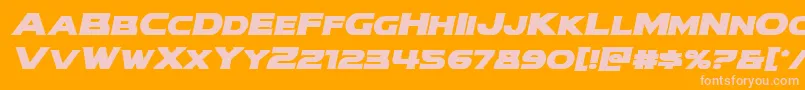 Шрифт modithorsonboldital – розовые шрифты на оранжевом фоне
