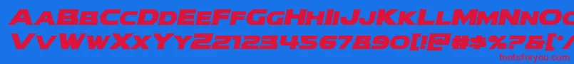 modithorsonboldital Font – Red Fonts on Blue Background