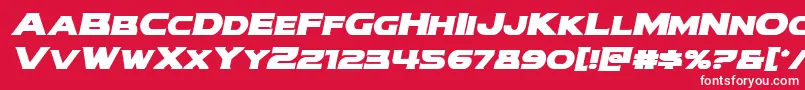 modithorsonboldital Font – White Fonts on Red Background