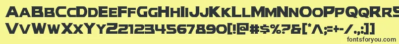 modithorsoncond Font – Black Fonts on Yellow Background