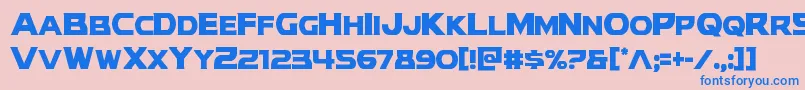 modithorsoncond Font – Blue Fonts on Pink Background