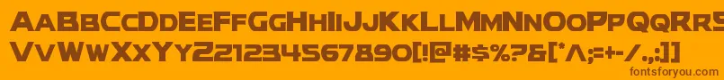 modithorsoncond Font – Brown Fonts on Orange Background