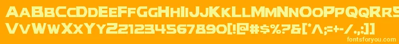 modithorsoncond Font – Yellow Fonts on Orange Background