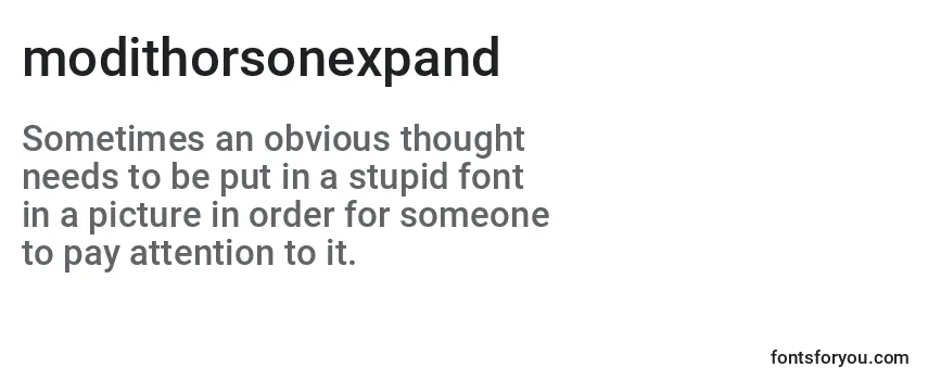 Review of the Modithorsonexpand (134625) Font