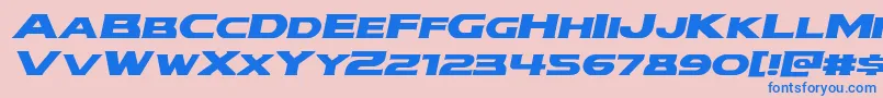 modithorsonexpandital Font – Blue Fonts on Pink Background