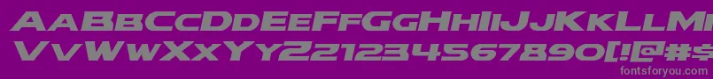 modithorsonexpandital-fontti – harmaat kirjasimet violetilla taustalla